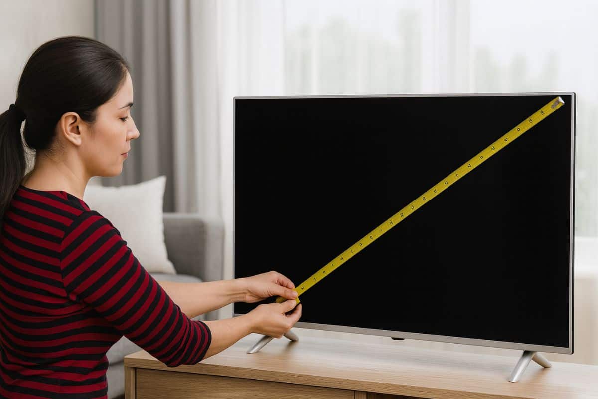how to measure a tv screen with a measuring tape