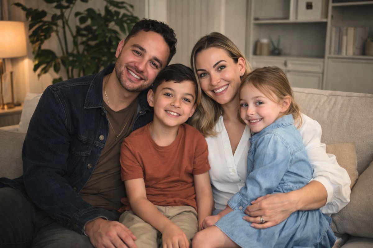 elsie rose thomas with father, mother and brother