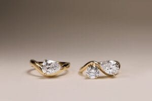 east-west engagement rings