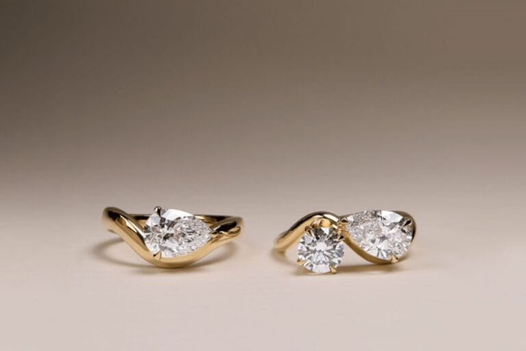 east-west engagement rings