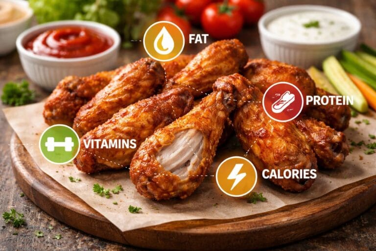 nutrition in a chicken wing