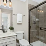 small shower room in bathroom