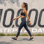 girl walking 10000 steps a day