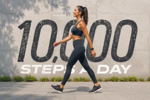 girl walking 10000 steps a day