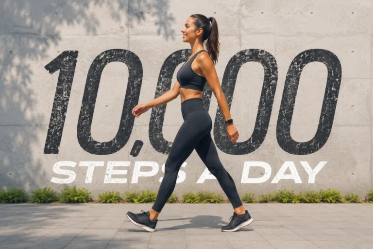 girl walking 10000 steps a day