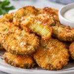 how to make parmesan fried pickles extra crispy