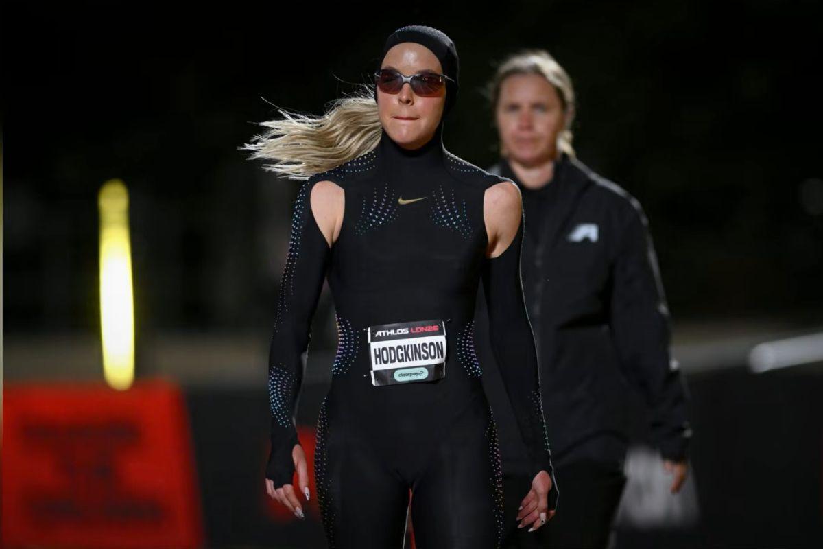 keely hodgkinson nike custom black speed suit controversy