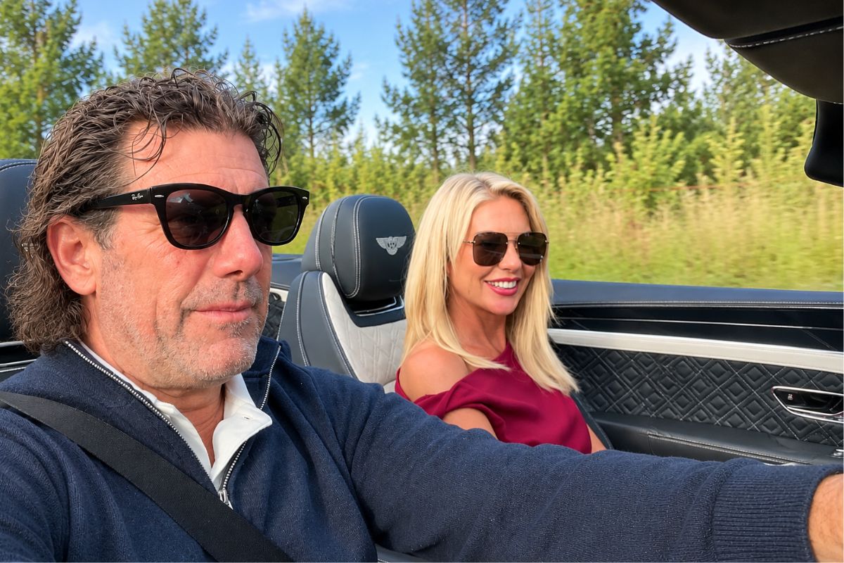 guy phoenix wife, michelle phoenix is sitting next to him while he was driving the car